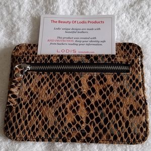 NWOT*Lodis Leather Zippered Card Case